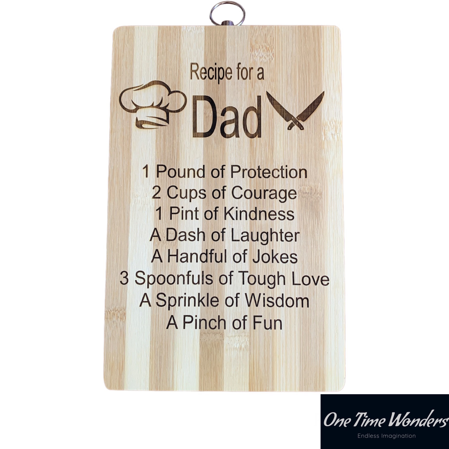 Recipe for a Dad Cutting Board