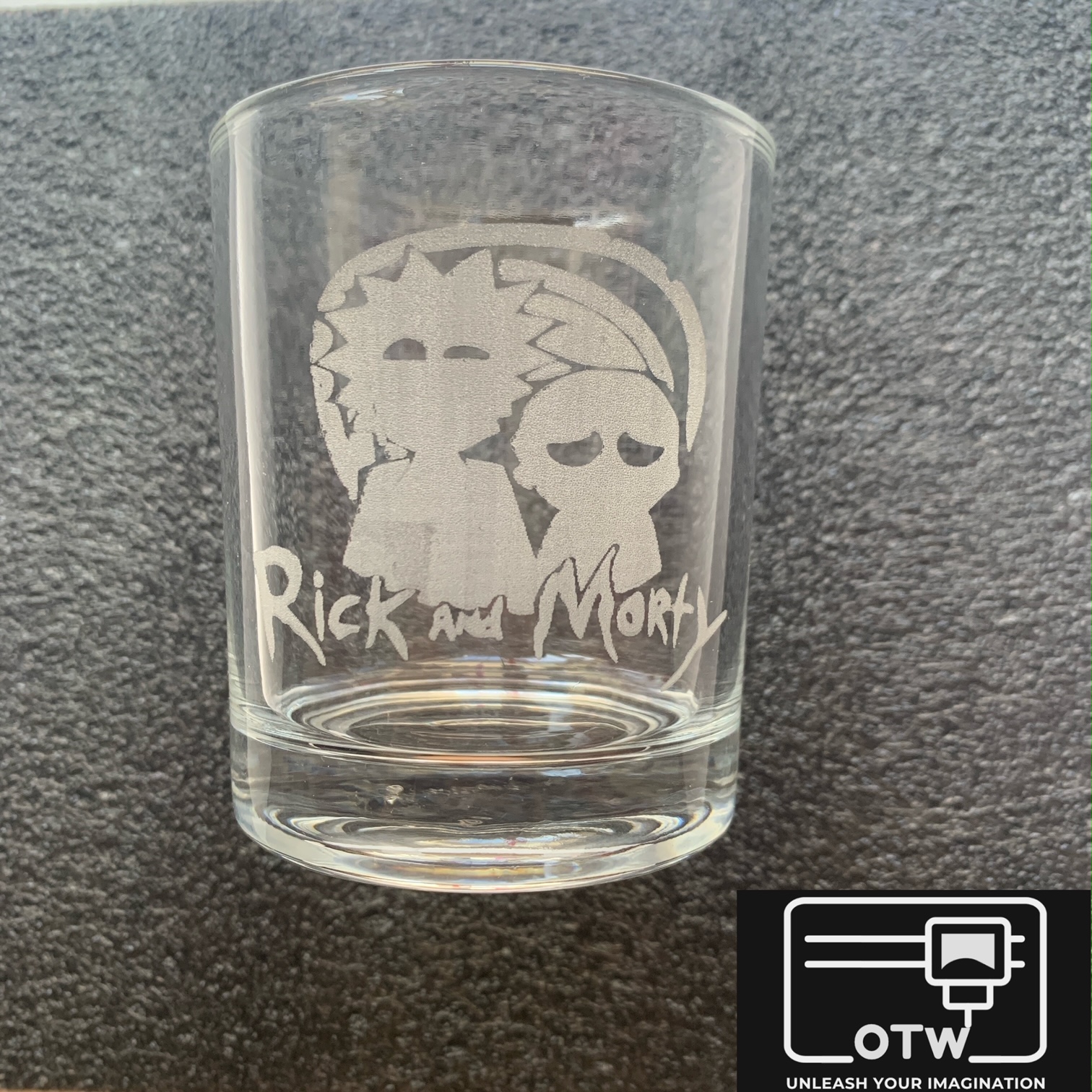 Rick and Morty Whiskey Glass