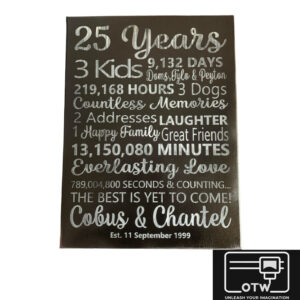 Custom Anniversary Canvas
