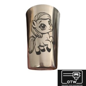 Cute Pony Steel Glass