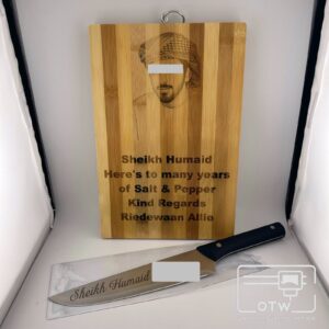 Custom Chefs Knife & Cutting Board Combo