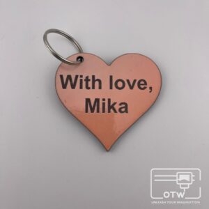 Custom 60mm Heart Keyrings
