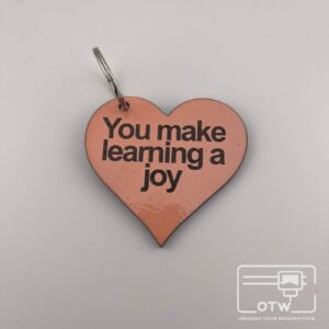 Make Learning a Joy Heart Keyring