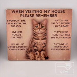 Visiting My House Cat Ceramic Tile