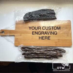 Custom Engraved Paddle Cutting / Serving Board Biltong / Dry Wors Combo