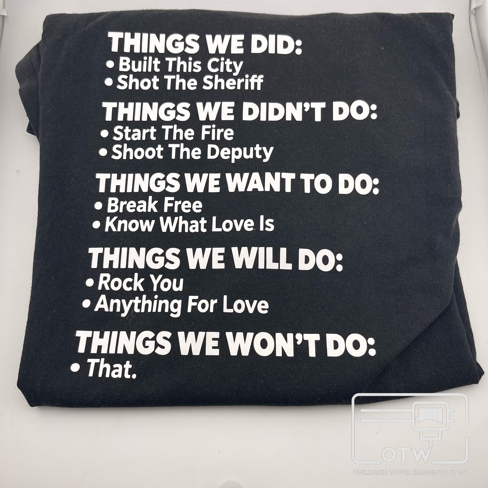 Things We Did Checklist T-Shirt