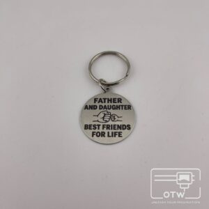 Personalised Father & Daughter Best Friends Keyring
